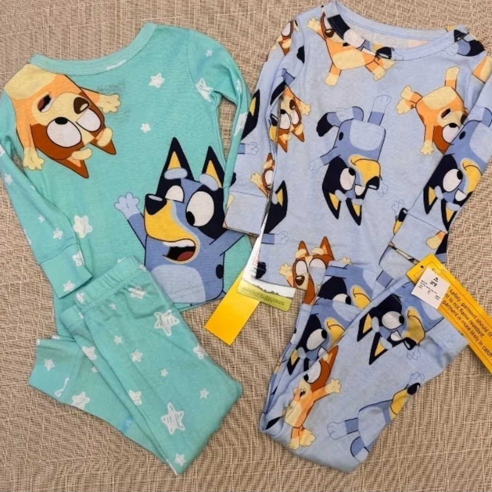 Disney Toddler 2pc Snug Fit Bluey Cotton Pajama Set - Blue 3T